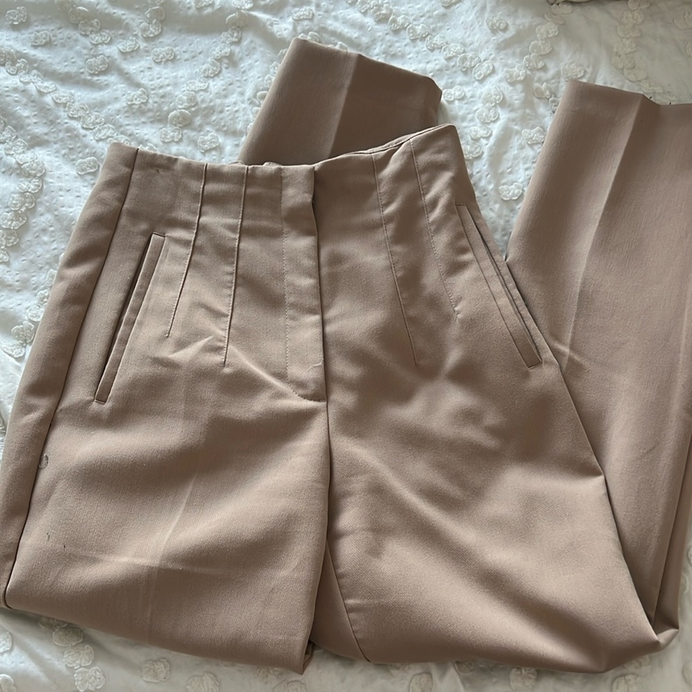 Small ZARA high ride pants khaki